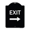 Signmission Exit With Right Arrow 3 Heavy-Gauge Aluminum Architectural Sign, 24" H, 18" L, BW-1824-24045 A-DES-BW-1824-24045 - alternate 1